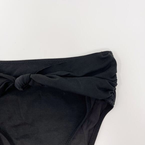 Derek Lam 10 Crosby High Waist Knot Front Bikini Bottom Black Small S Swimsuit - Picture 3 of 12